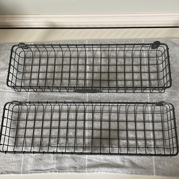 Wall Decor Two Black Wire Shelves 15 Long By 6 Deep Poshmark